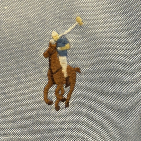 Ralph Lauren Blue 18 - 35 Yarmouth Long Sleeve Button-Down Shirt - Picture 4 of 5